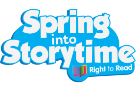 spring into storytime logo